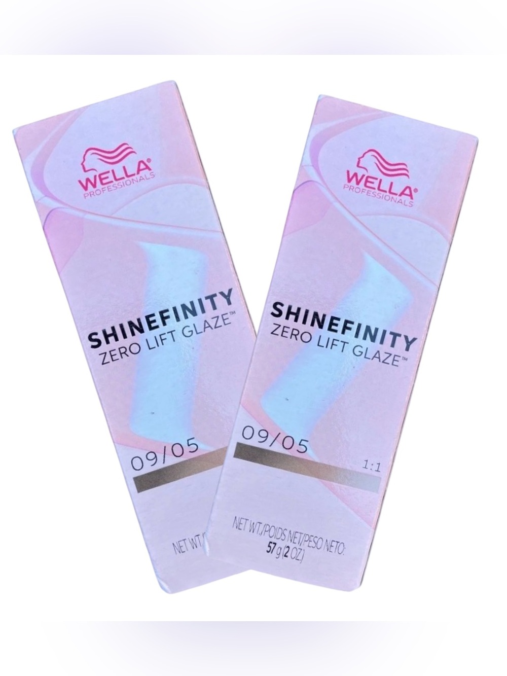 Wella Shinefinity Zero Lift Glaze 09/05 Very Light Blonde Natural Mahagony 2x